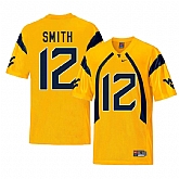 West Virginia Mountaineers 12 Geno Smith Gold College Football Jersey Dzhi,baseball caps,new era cap wholesale,wholesale hats